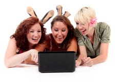 Three young attractive women Stock Photography Three young attractive women Stock Photography