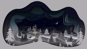 Thème 1 d'hiver Une nuit d'hiver illustration de vecteur Thème 1 d'hiver Une nuit d'hiver illustration de vecteur