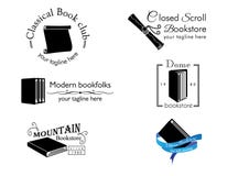 thème Pré-fait de livre de calibre de logo illustration stock thème Pré-fait de livre de calibre de logo illustration stock