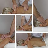 Thérapeute masculin Collage de massage de sports photographie stock libre de droits Thérapeute masculin Collage de massage de sports photographie stock libre de droits