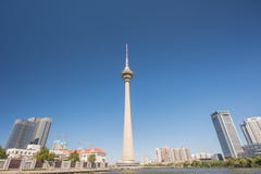 Tianta,TV Tower In Tianjin City,China. Royalty Free Stock Images