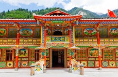 Tibetan Houses Royalty Free Stock Photography