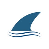 Tiburón de la aleta sobre el agua Logo Symbol moderno - vector ilustración del vector Tiburón de la aleta sobre el agua Logo Symbol moderno - vector ilustración del vector