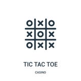 tic tac toe icon vector from casino collection. Thin line tic tac toe outline icon vector illustration vector illustration tic tac toe icon vector from casino collection. Thin line tic tac toe outline icon vector illustration vector illustration