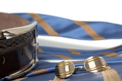 Tie, Belt And Cufflinks Stock Photography Tie, Belt And Cufflinks Stock Photography