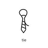 Tie icon. Trendy modern flat linear vector Tie icon on white background from thin line Business and analytics collection vector illustration Tie icon. Trendy modern flat linear vector Tie icon on white background from thin line Business and analytics collection vector illustration