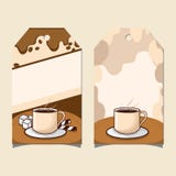 Tiempo del café de los tipos de las etiquetas ilustración del vector Tiempo del café de los tipos de las etiquetas ilustración del vector