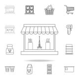 tienda para el icono de los productos de limpieza Sistema detallado de tiendas y de iconos del hipermercado Diseño gráfico de la ilustración del vector tienda para el icono de los productos de limpieza Sistema detallado de tiendas y de iconos del hipermercado Diseño gráfico de la ilustración del vector