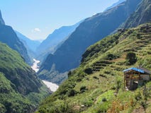 Tiger Leaping Gorge, Lijiang City, Yunnan, China. Royalty Free Stock Image Tiger Leaping Gorge, Lijiang City, Yunnan, China. Royalty Free Stock Image