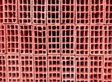 Tijolos vermelhos da construção para o revestimento fotografia de stock Tijolos vermelhos da construção para o revestimento fotografia de stock