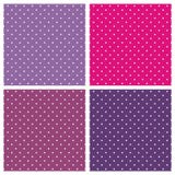 Tile Vector Background Set With Small Polka Dots Stock Images