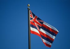 Tillståndsflagga av Hawaii arkivbild Tillståndsflagga av Hawaii arkivbild