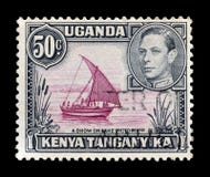 Timbre-poste imprimé par l'Ouganda, le Kenya et le Tanganyika photos libres de droits Timbre-poste imprimé par l'Ouganda, le Kenya et le Tanganyika photos libres de droits