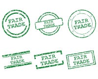Timbres de commerce équitable Image stock Timbres de commerce équitable Image stock