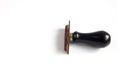 Timbro di gomma di legno nero immagine stock Timbro di gomma di legno nero immagine stock