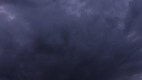 Time lapse, motion storm clouds against blue sky.