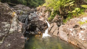 Time-lapse of a waterfall in the knuckle mountains in Kandy Sri Lanka 4K stock video footage Time-lapse of a waterfall in the knuckle mountains in Kandy Sri Lanka 4K stock video footage