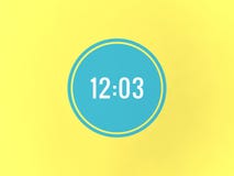 The time is 12 o three in the blue circle vector illustration The time is 12 o three in the blue circle vector illustration