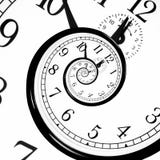 Time Warp - Time Dilation. vector illustration Time Warp - Time Dilation. vector illustration