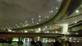 Timelapse of beautiful bridges surrounding the Tokyo Bay.