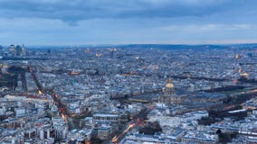 Timelapse de Paris da skyline vídeos de arquivo Timelapse de Paris da skyline vídeos de arquivo