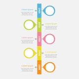 Timeline vertical Infographic with placemarks and text. Template. Flat design. royalty free illustration Timeline vertical Infographic with placemarks and text. Template. Flat design. royalty free illustration
