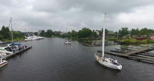 Tir aérien de deux yachts Tir aérien de deux yachts