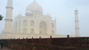 Tirado de Taj Mahal, Agra, Uttar Pradesh, la India almacen de video Tirado de Taj Mahal, Agra, Uttar Pradesh, la India almacen de video