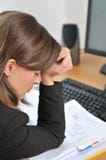 Tired depressed business person stock image Tired depressed business person stock image