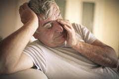 Tired senior man. stock images Tired senior man. stock images
