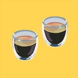 Tiro Logo Icon Flat do café ilustração do vetor Tiro Logo Icon Flat do café ilustração do vetor