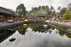 The holy pond. Tirta Empul. Tampaksiring. Gianyar regency. Bali. Indonesia royalty free stock photography The holy pond. Tirta Empul. Tampaksiring. Gianyar regency. Bali. Indonesia royalty free stock photography