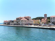 Beautiful small town of Tisno with its mediterranean architecture, located on famous Murter island in central Dalmatia