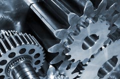 Titanium, stali cogs i przekładnie i obraz royalty free Titanium, stali cogs i przekładnie i obraz royalty free