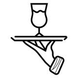 Tjänande som drinksymbol vektor illustrationer Tjänande som drinksymbol vektor illustrationer