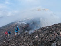 To The Top Of The Etna Volcano Royalty Free Stock Photos To The Top Of The Etna Volcano Royalty Free Stock Photos