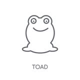 toad linear icon. Modern outline toad logo concept on white back stock illustration toad linear icon. Modern outline toad logo concept on white back stock illustration
