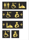 Toaletowe ikony ustawiaj? ch?opiec lub dziewczyny toalety wc ilustracji Toaletowe ikony ustawiaj? ch?opiec lub dziewczyny toalety wc ilustracji