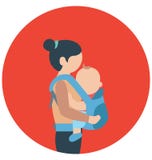 Toddler, mother That can be easily edited in any size or modified. royalty free illustration Toddler, mother That can be easily edited in any size or modified. royalty free illustration
