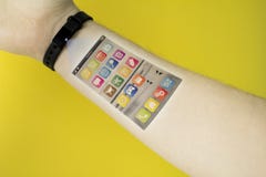 Toekomstige smartphone royalty-vrije stock fotografie Toekomstige smartphone royalty-vrije stock fotografie