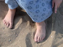 Toes In Sand Royalty Free Stock Photography