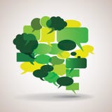 Toespraakbel van Kleurrijke Kleine Bellen wordt gemaakt die stock illustratie Toespraakbel van Kleurrijke Kleine Bellen wordt gemaakt die stock illustratie