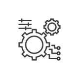 Toestel, het pictogram van de montageslijn, overzichts vectorteken, lineair die stijlpictogram op wit wordt geïsoleerd Stock Foto's Toestel, het pictogram van de montageslijn, overzichts vectorteken, lineair die stijlpictogram op wit wordt geïsoleerd Stock Foto's