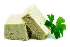 Tofu z sojami na białym tle obraz stock Tofu z sojami na białym tle obraz stock