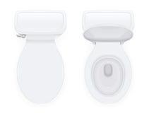 Toilet bowl with open and closed cover royalty free illustration Toilet bowl with open and closed cover royalty free illustration