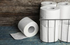 Toilet Paper Rolls On Table Stock Image Toilet Paper Rolls On Table Stock Image
