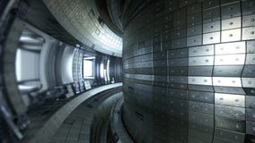 Tokamak αντιδραστήρων τήξης Αίθουσα αντίδρασης Δύναμη τήξης τρισδιάστατο illus απεικόνιση αποθεμάτων Tokamak αντιδραστήρων τήξης Αίθουσα αντίδρασης Δύναμη τήξης τρισδιάστατο illus απεικόνιση αποθεμάτων