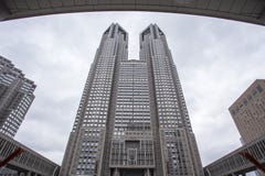 Tokyo Metropolitan Government Building also referred to as Tocho for short at dawn royalty free stock photo Tokyo Metropolitan Government Building also referred to as Tocho for short at dawn royalty free stock photo