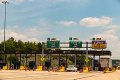 The Toll Plaza on PA Turnpike Royalty Free Stock Photos The Toll Plaza on PA Turnpike Royalty Free Stock Photos