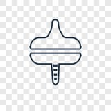 Tolstuk speelgoed concepten vector lineair die pictogram op transpar wordt geïsoleerd stock illustratie Tolstuk speelgoed concepten vector lineair die pictogram op transpar wordt geïsoleerd stock illustratie